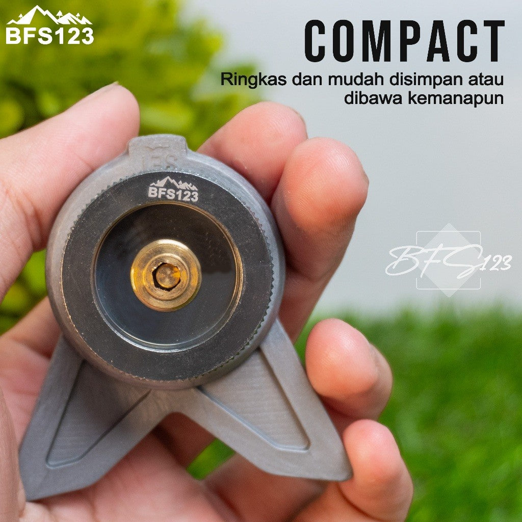 BFS123 Adaptor Konverter Gas Canister ke Gas Hicook Stand kaki Bracket Nozzle Kompor Alumunium Alloy