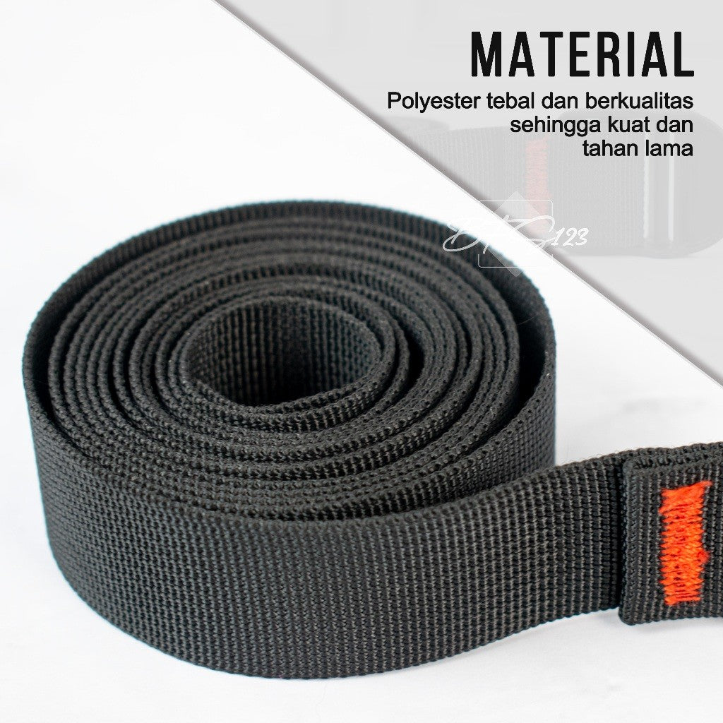 Tali Webbing 25 mm Panjang 1,5 Meter Free Kepala Buckle Tali Pengganti Tas Ransel Carrier
