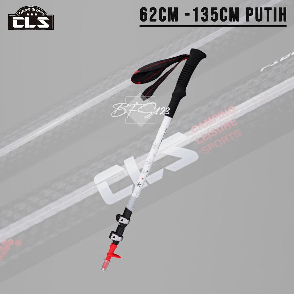 CLS Trekking Pole Carbon Fiber Telescopic Ultralight EVA Grip Handle Size 62-135 Cm