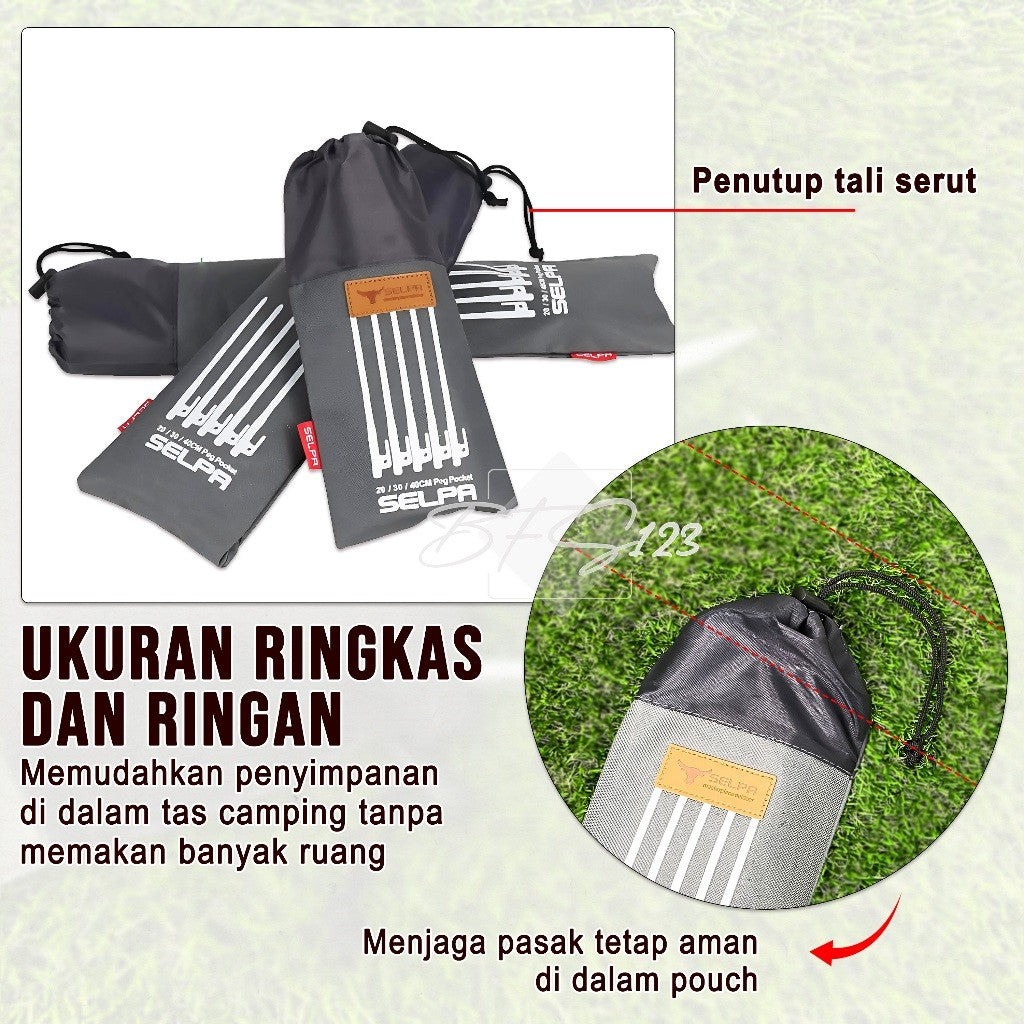 Pouch Bag Pasak Tenda Size Maks To 20 Cm