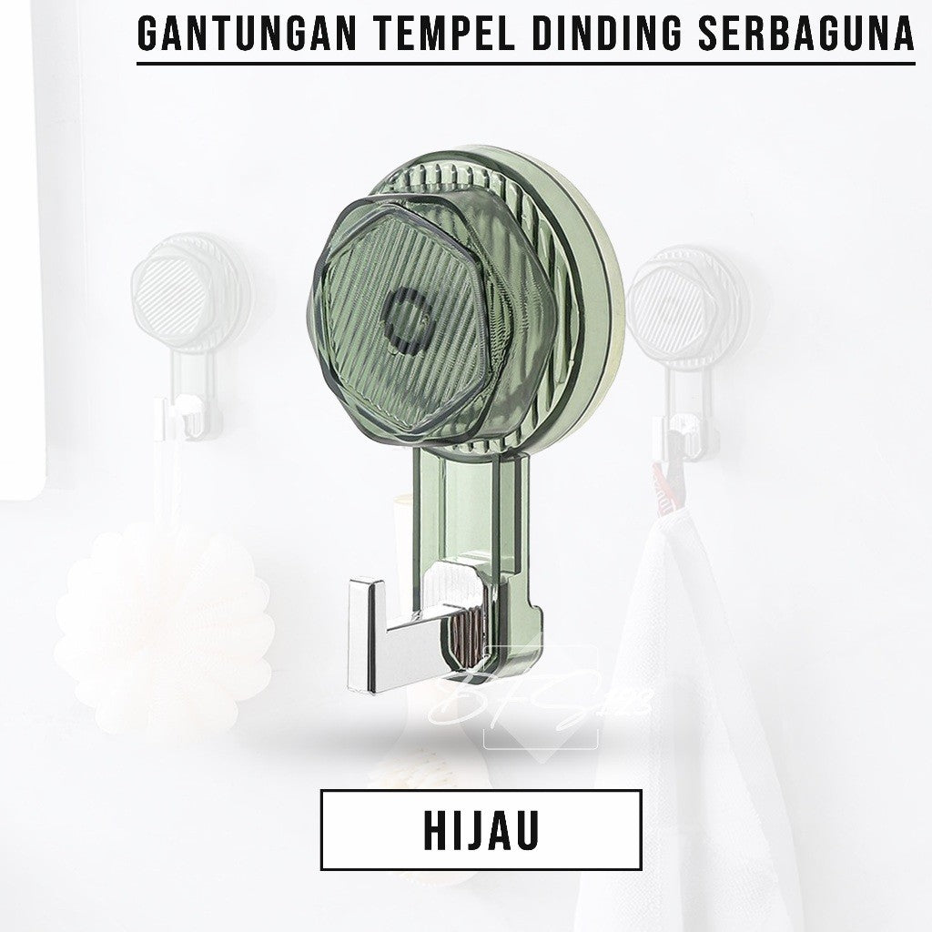 Gantungan Dinding Suction Putar Gantungan Hisap Magic Hook Kamar Mandi Dapur Serbaguna