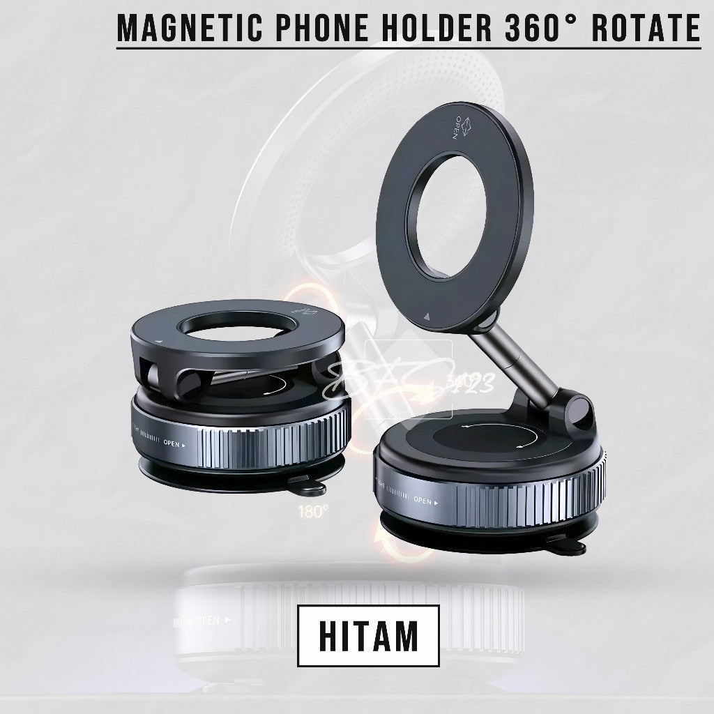 Magnetic Car Phone Holder Vaccum Suction Cup iPhone 360 Rotate Stand Holder Mobil Kaca Meja Dinding