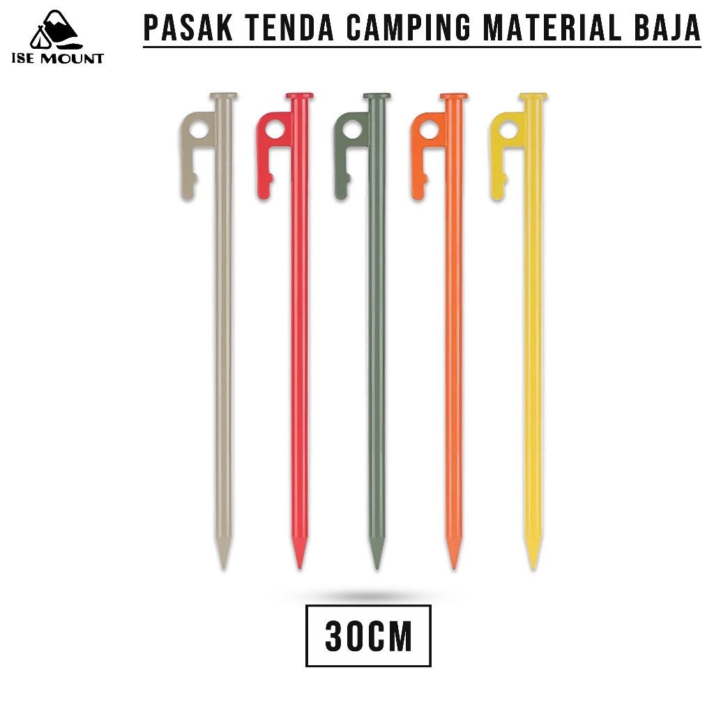 Pasak Tenda Camping Outdoor Material Baja 20 cm 30 cm Peralatan Tenda Camping Hiking