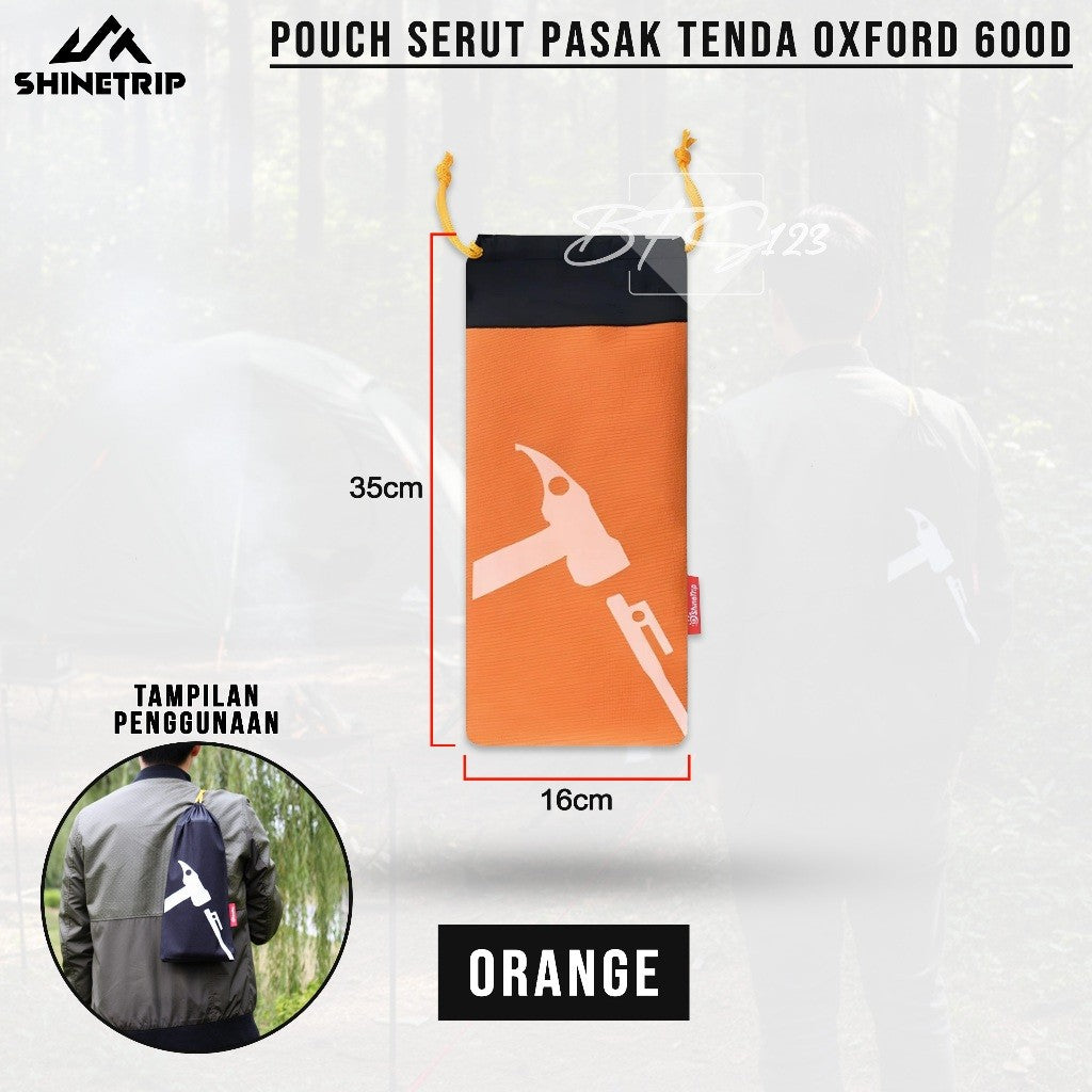 SHINETRIP Pouch Serut Pasak Tenda Camping Hiking Oxford Cloth 600D 36x16 Cm Kantong Pouch Outdoor