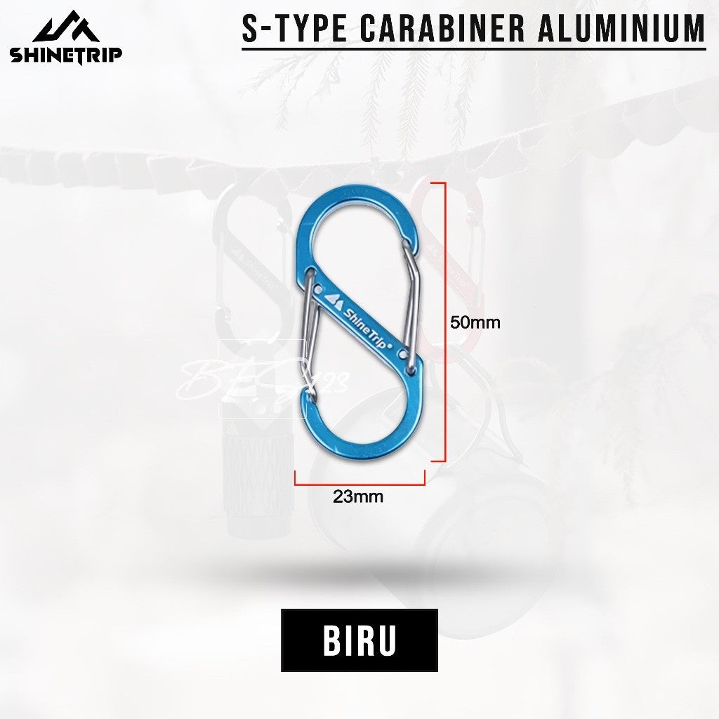SHINETRIP Carabiner S Type Shape Aluminum Aksesoris Carabiner Multifungsi Camping Hiking Outdoor