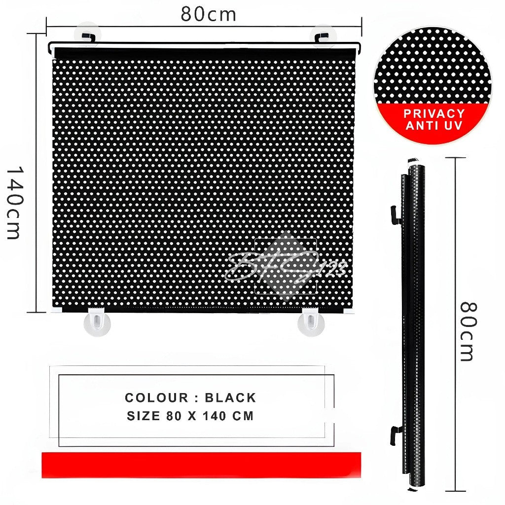 74/80*140 Cm Sun Shield Roll Kaca Mobil Truk Bus Pelindung Anti Panas Matahari