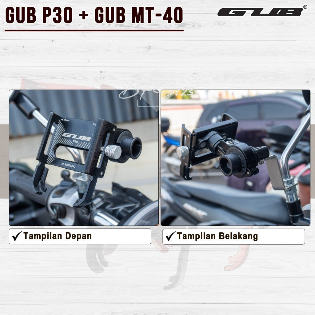 Paket GUB P30 / GUB P30 PRO Holder Handphone + Bracket Spion GUB MT-40
