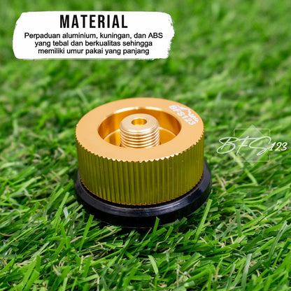 BFS123 Adaptor Konverter Kompor Gas Canister ke Gas Hicook - Outdoor - Hiking Model Bulat