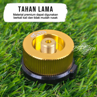 BFS123 Adaptor Konverter Kompor Gas Canister ke Gas Hicook - Outdoor - Hiking Model Bulat