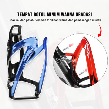 Tempat Botol Minum Sepeda Colorful Gradient Two Tone Colour Free Baut