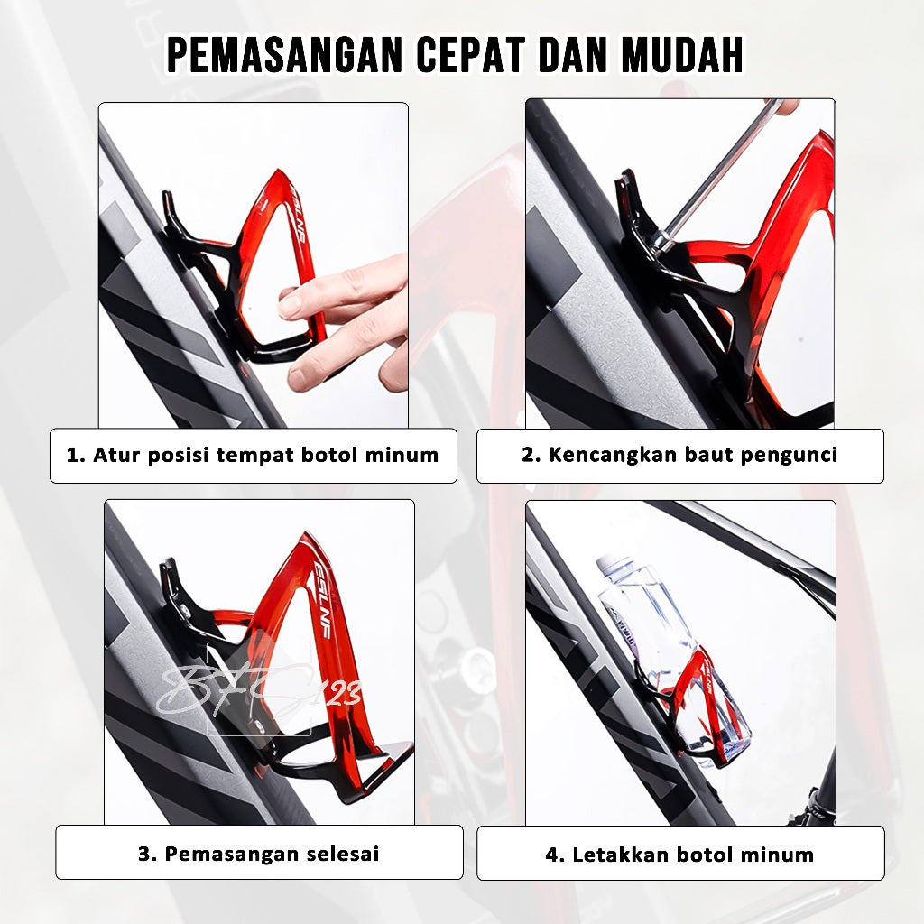 Tempat Botol Minum Sepeda Colorful Gradient Two Tone Colour Free Baut