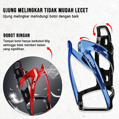 Tempat Botol Minum Sepeda Colorful Gradient Two Tone Colour Free Baut