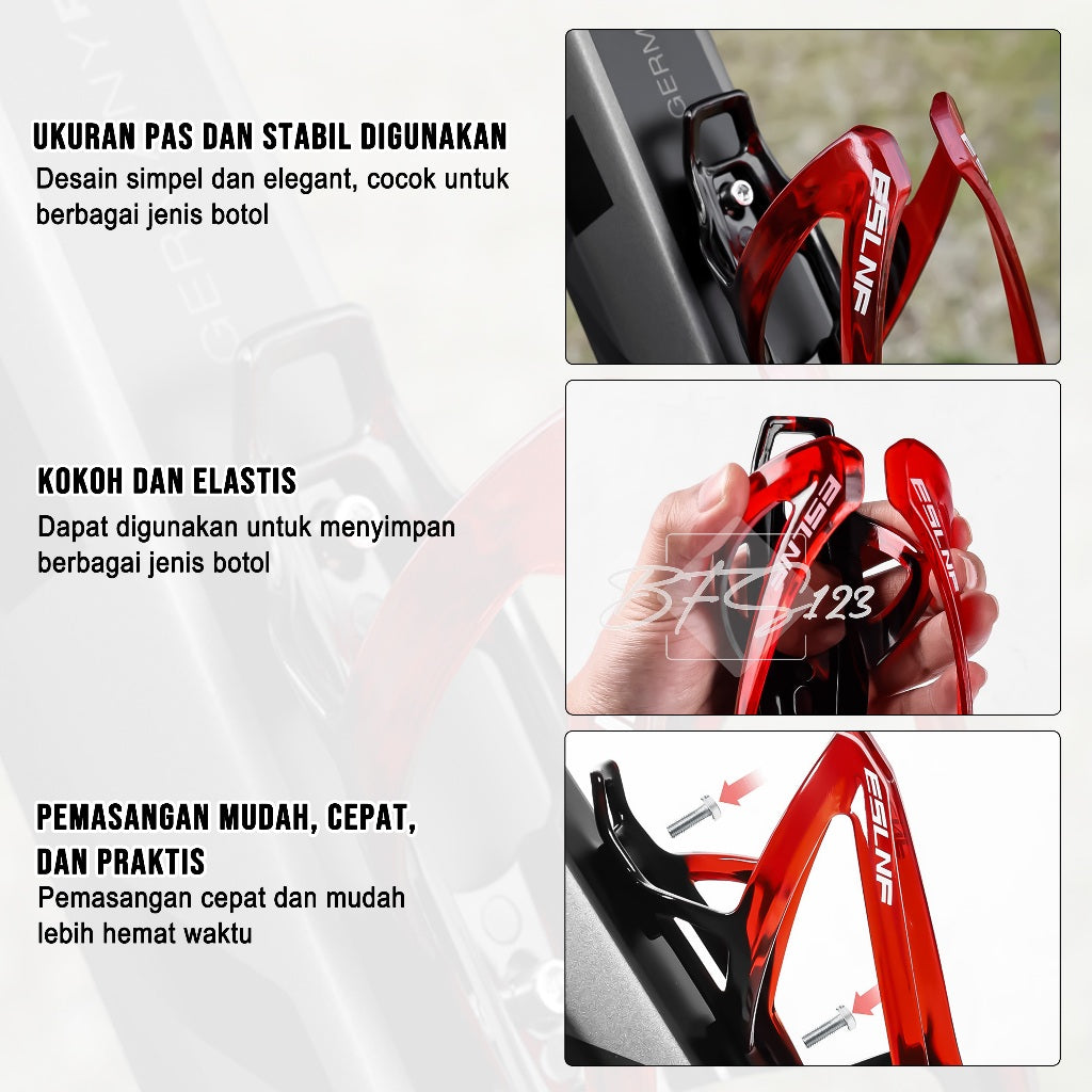 Tempat Botol Minum Sepeda Colorful Gradient Two Tone Colour Free Baut