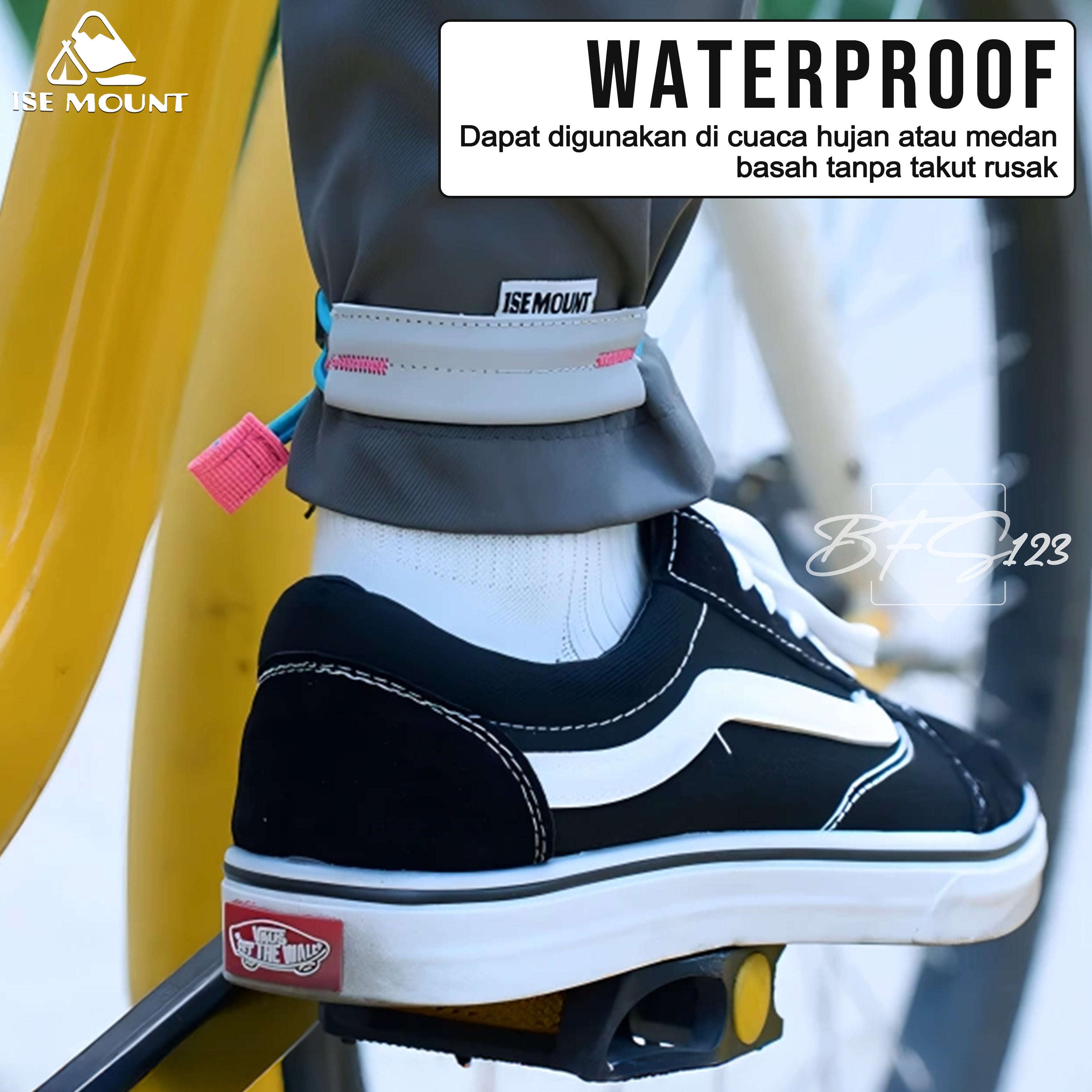 Strap Tali Reflektif Running ISE MOUNT Tali Celana Pergelangan Kaki Reflektif Bersepeda Sport Cycling