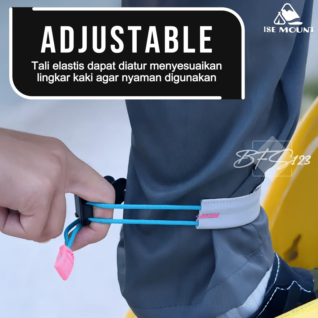 Strap Tali Reflektif Running ISE MOUNT Tali Celana Pergelangan Kaki Reflektif Bersepeda Sport Cycling