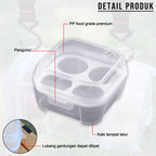 Tempat Telur Camping Isi 4 Pcs Grid Kotak Penyimpanan Telur Transparan