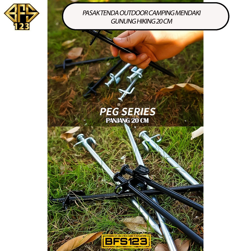 Pasak Tenda Outdoor Camping Mendaki Gunung Hiking 20 Cm