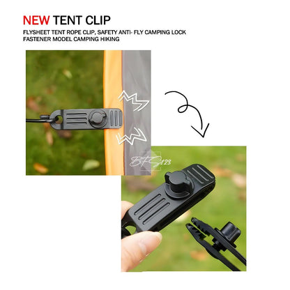 Klip Tali Tenda Flysheet Model Kunci Pengencang Safety Anti terbang Camping Hiking
