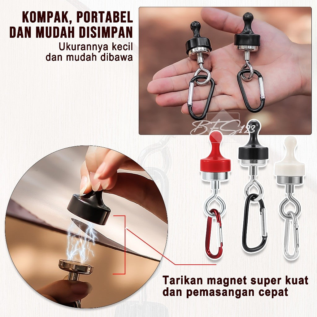 Magnet Hook Gantungan Barang Tenda Flysheet Model Jepit Magnet