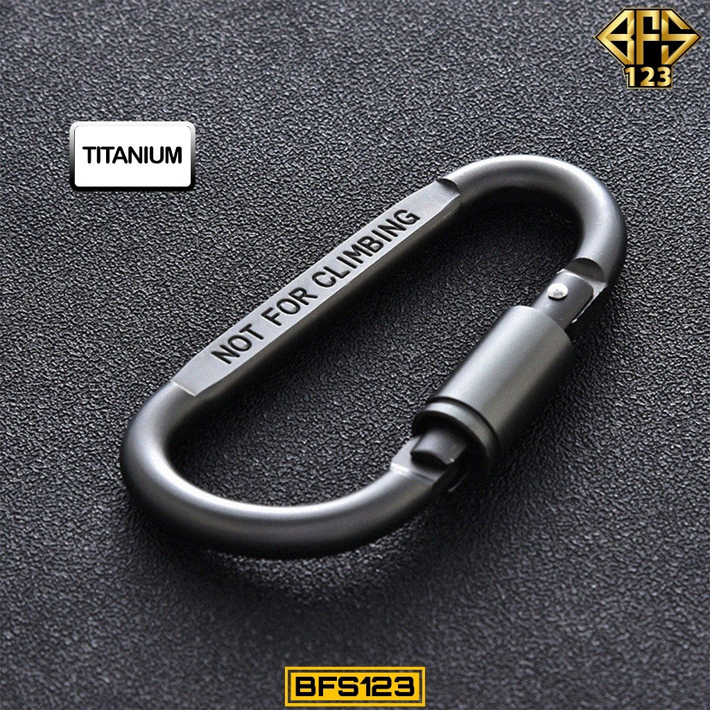 Carabinner Aluminium Type D Size 8 Cm Drat Pengunci Model Pipih