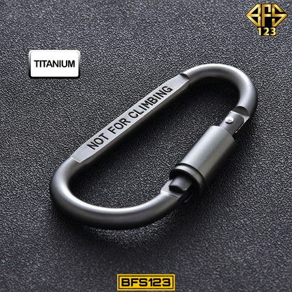 Carabinner Aluminium Type D Size 8 Cm Drat Pengunci Model Pipih