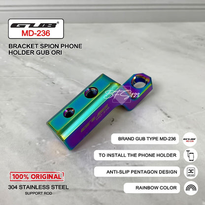 Bracket Spion GUB MD-236 Aluminium Aloy kuat Tahan Karat Bracket Phone Holder GUB Ori Rainbow