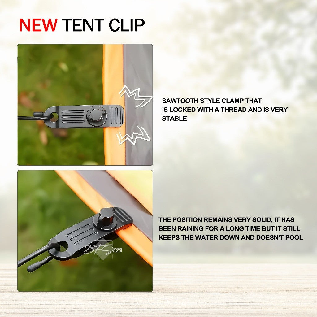 Klip Tali Tenda Flysheet Model Kunci Pengencang Safety Anti terbang Camping Hiking