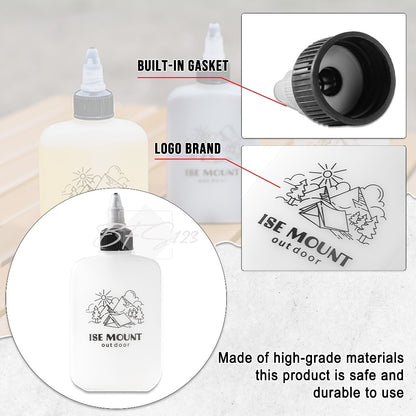 Botol Oil Saos Kecap Camping 120 ml Drat Penutup Anti Tumpah Ise Mount