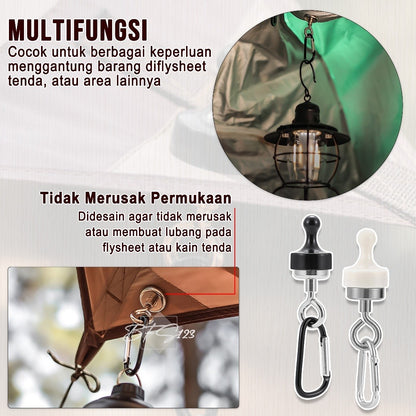 Magnet Hook Gantungan Barang Tenda Flysheet Model Jepit Magnet