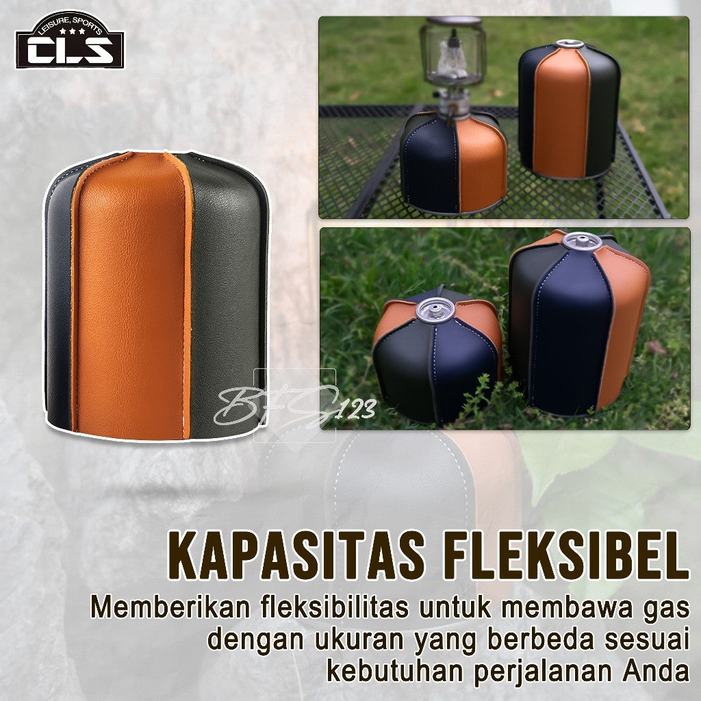 Cover Tabung Gas Canister Pelindung Anti Gores Model Retro Twin Colour Kapasitas 230 gr 450 gr Camping Hiking