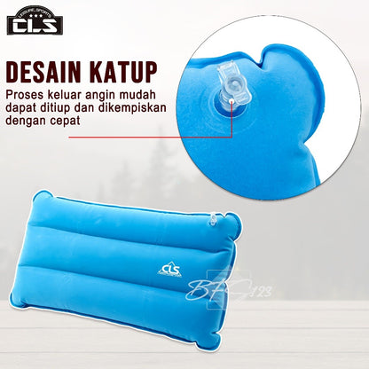 Bantal Tiup Portable Merek CLS Hiking Outdoor Traveling