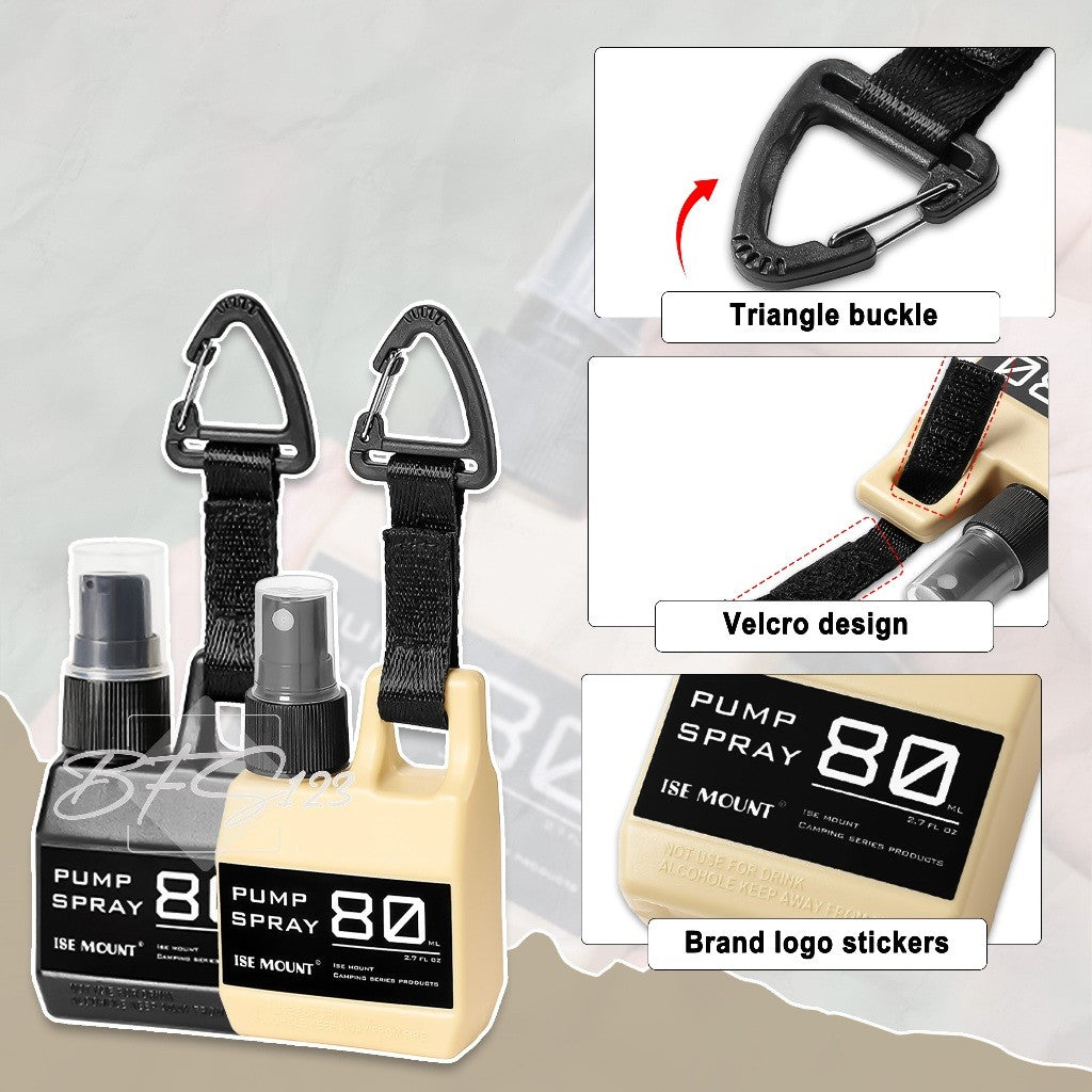 Botol Pump Spray Lotion Handsanitizer Camping Hiking Hook Carabiner Ise Mount