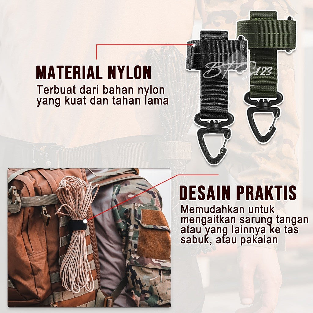 Glove Hanging Gantungan Sarung Tangan Tactical Nylon Mountaineering Hiking Outdoor