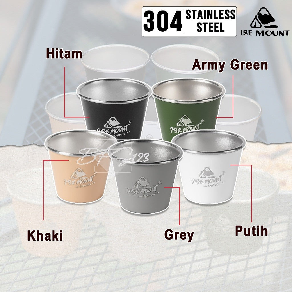 Gelas Sloki Stainless 50 ml 304 Camping Hiking outdoor Ise Mount