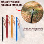 Pasak Tenda Aluminium Ultralight Model Y 18 Cm Plus Tali Prusik Camping Hiking Outdoor