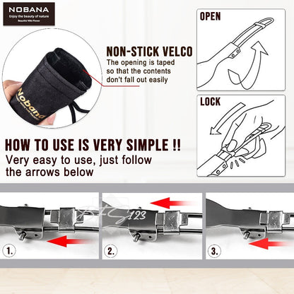 Sendok Garpu Pisau Lipat Stainless Steel Plus Oxford Cloth Storage BAG Nobana