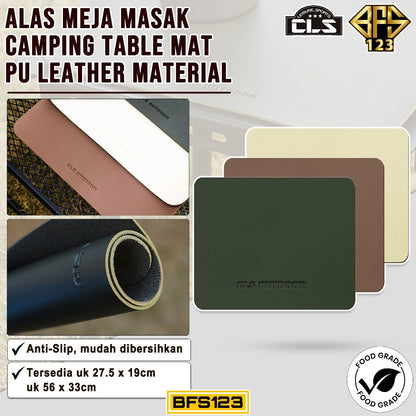Alas Meja Masak Camping Table Mat PU Leather Material