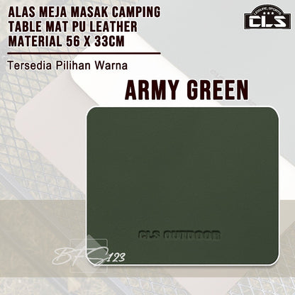 Alas Meja Masak Camping Table Mat PU Leather Material