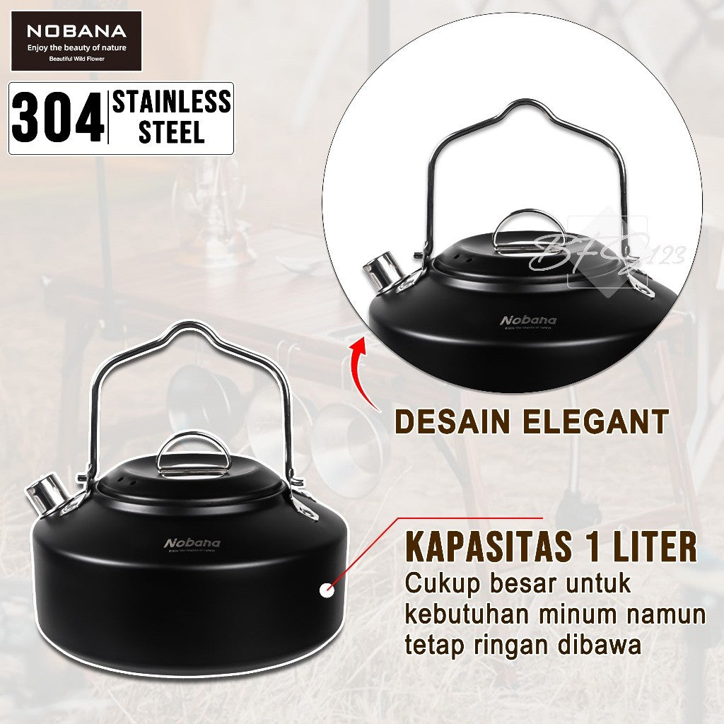 Teko Camping Stainless Steel 304 1 Liter Capacity Ultralight NOBANA Premium Quality