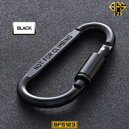 Carabinner Aluminium Type D Size 8 Cm Drat Pengunci Model Pipih