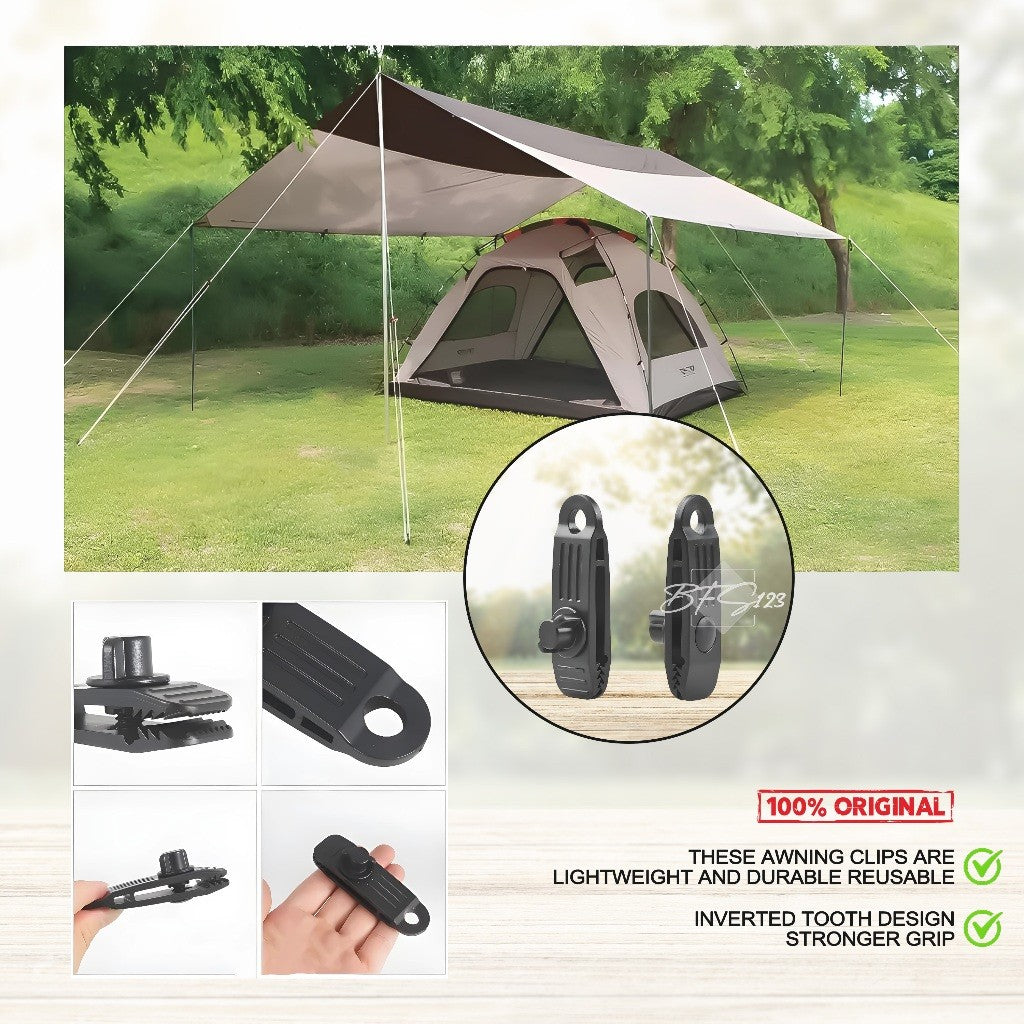 Klip Tali Tenda Flysheet Model Kunci Pengencang Safety Anti terbang Camping Hiking