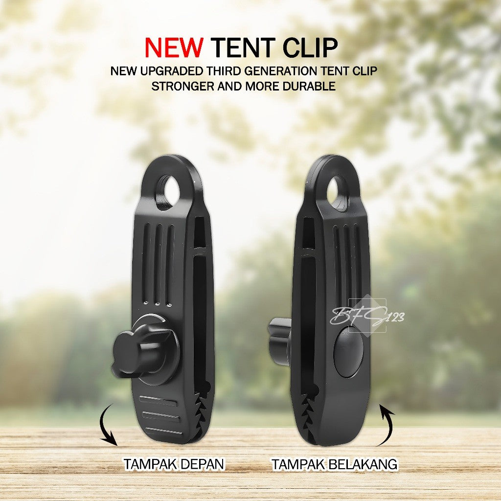 Klip Tali Tenda Flysheet Model Kunci Pengencang Safety Anti terbang Camping Hiking