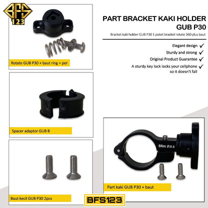 Part Bracket kaki Holder Handphone GUB P30