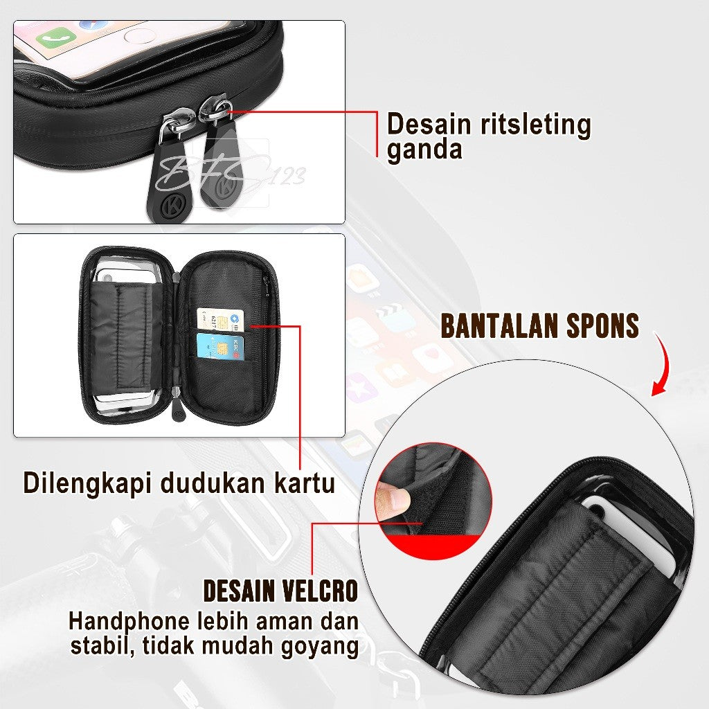 Phone Holder Waterproof BG-301 Touchscreen All Rotate 360 Phone Size Up to 6.4 Inch