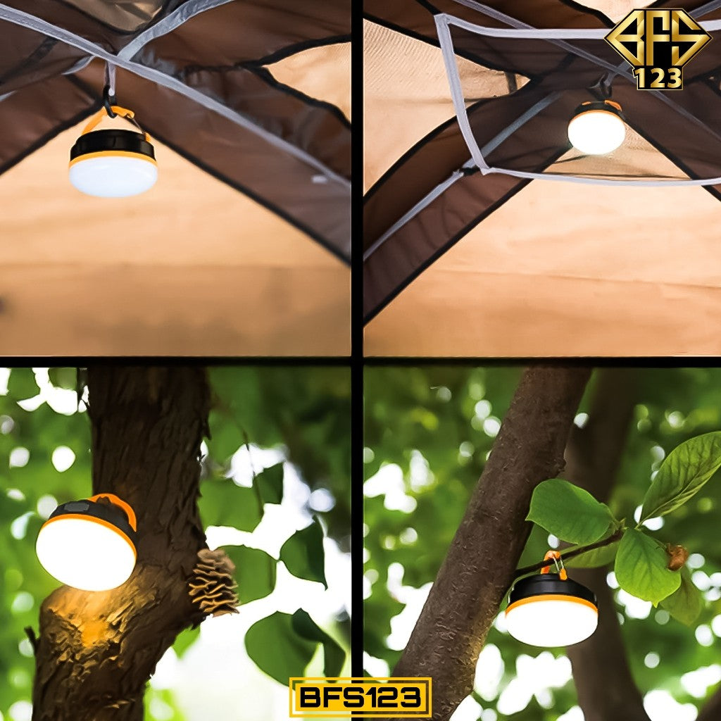 Lampu Tenda LED Baterai Hook Carabiner Magnet