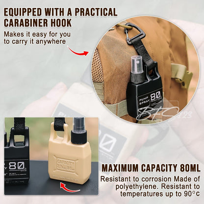 Botol Pump Spray Lotion Handsanitizer Camping Hiking Hook Carabiner Ise Mount