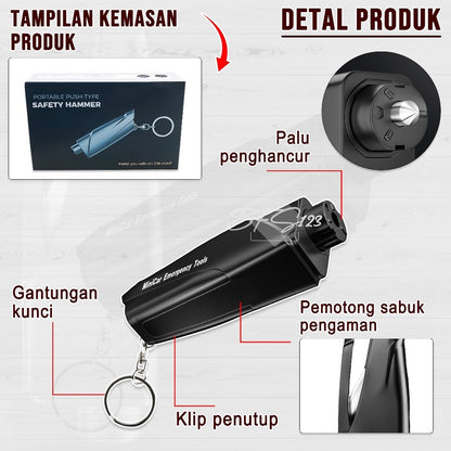 Alat Pemecah Kaca Mobil Pemotong SeatBelt Emergency Tool Kit Model Gantungan Kunci
