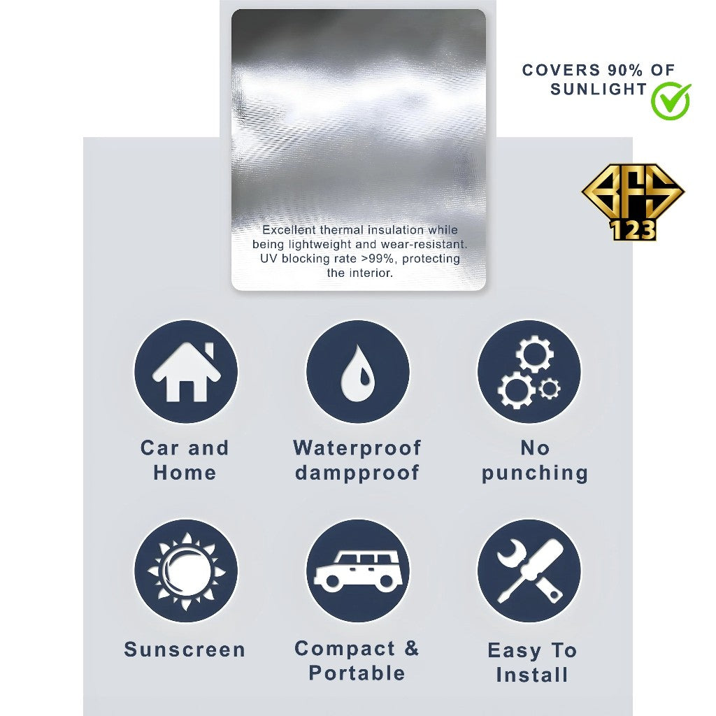 Sun Shield Roll Pelindung Panas Mobil Aluminium Foil Tebal Versi 2