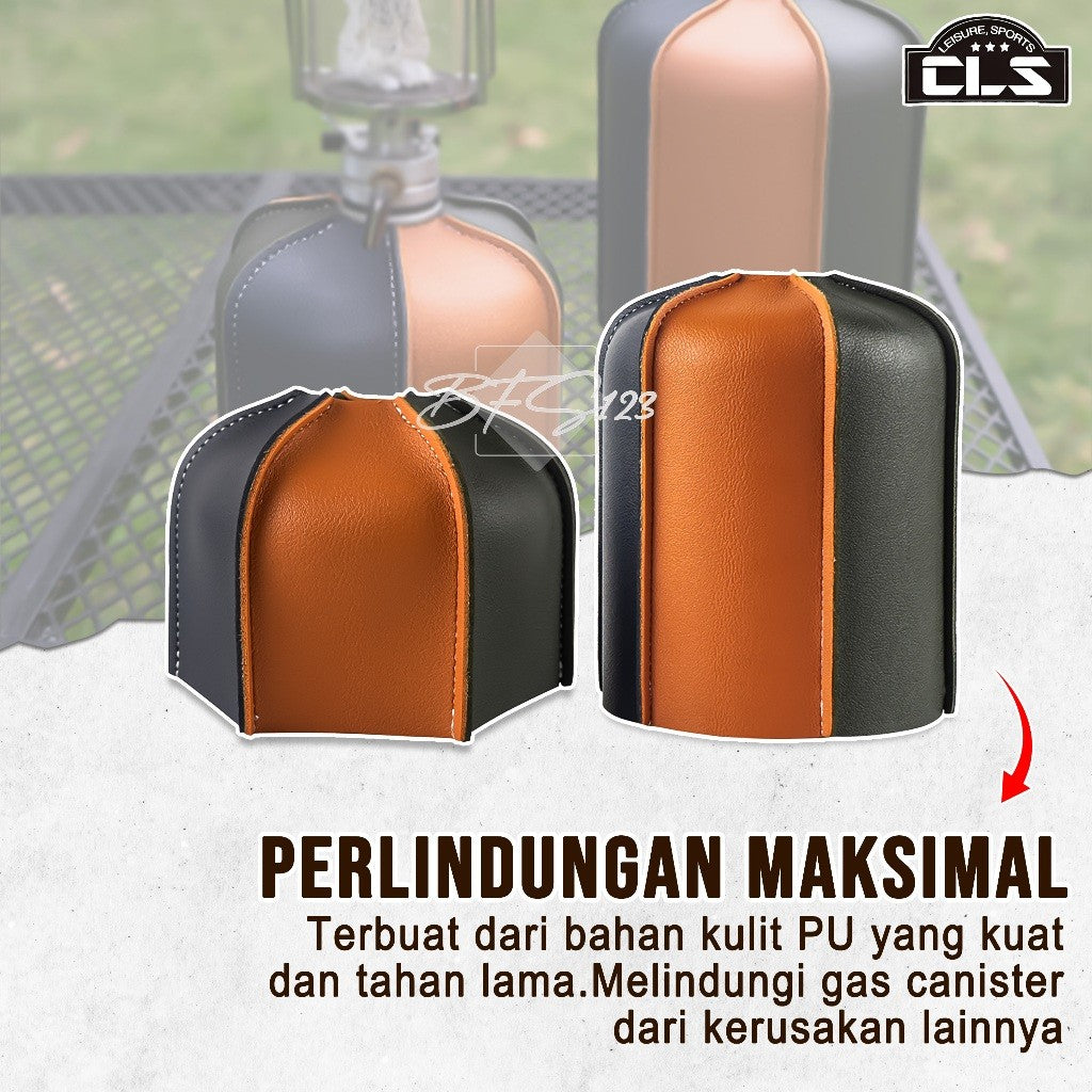Cover Tabung Gas Canister Pelindung Anti Gores Model Retro Twin Colour Kapasitas 230 gr 450 gr Camping Hiking