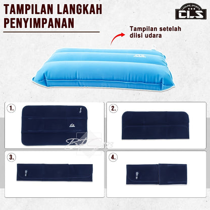 Bantal Tiup Portable Merek CLS Hiking Outdoor Traveling
